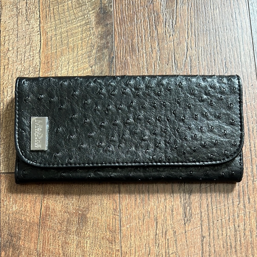 Morphe Black Textured Wallet With Silver Logo